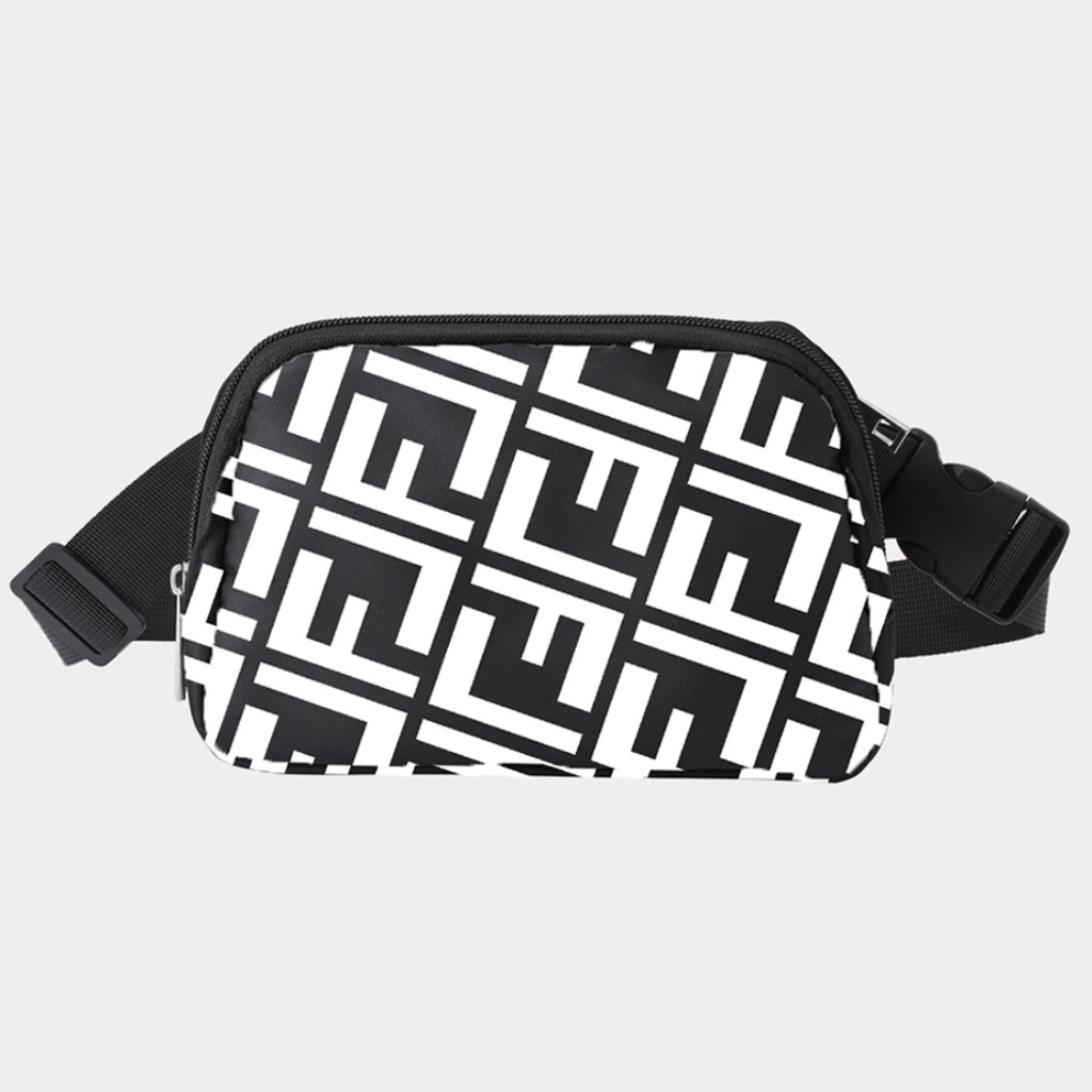 Gorgeous Small Crossbody Waist Bag - Black & White Looks Designer! Light!